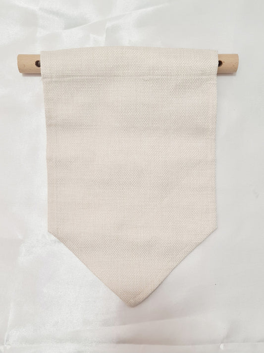 Linen blank banner flag