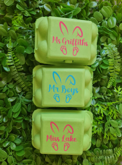 Personalised Easter Egg Carton | Custom Name Egg Holder | Easter Basket Filler
