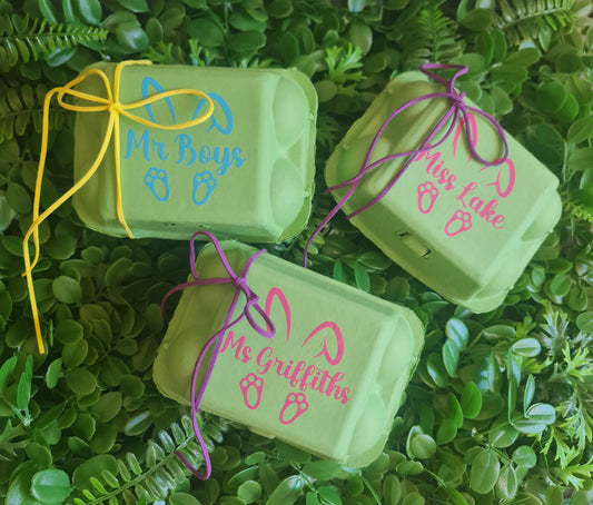 Personalised Easter Egg Carton | Custom Name Egg Holder | Easter Basket Filler