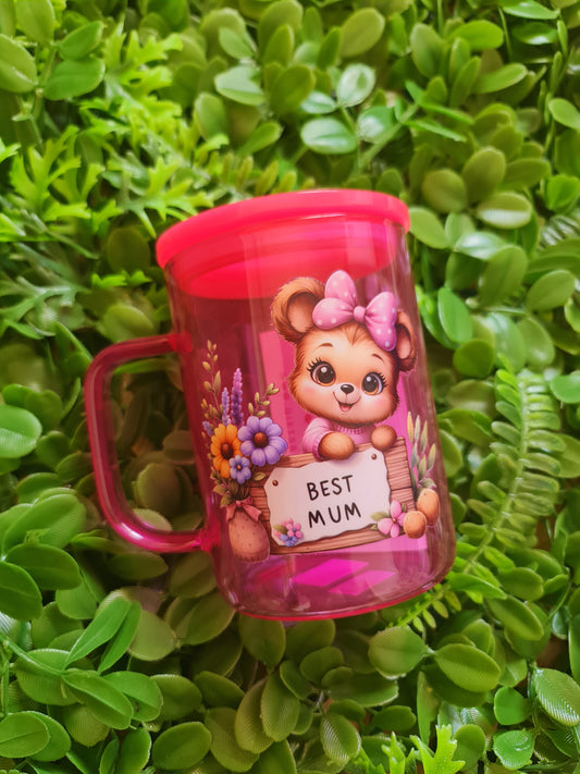 Best Mum Pink Glass Mug
