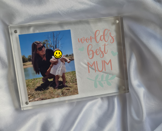 Best mum acrylic photo block 13x18 personalised photo gift