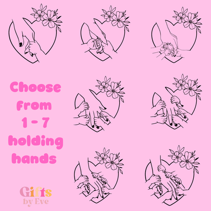 Personalised Mother's Day Pillow Holding Hands