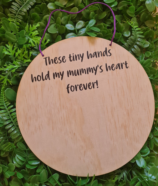 Handprint plaque keepsake gift for mum from kids
