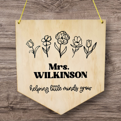 Name banner "Teacher"