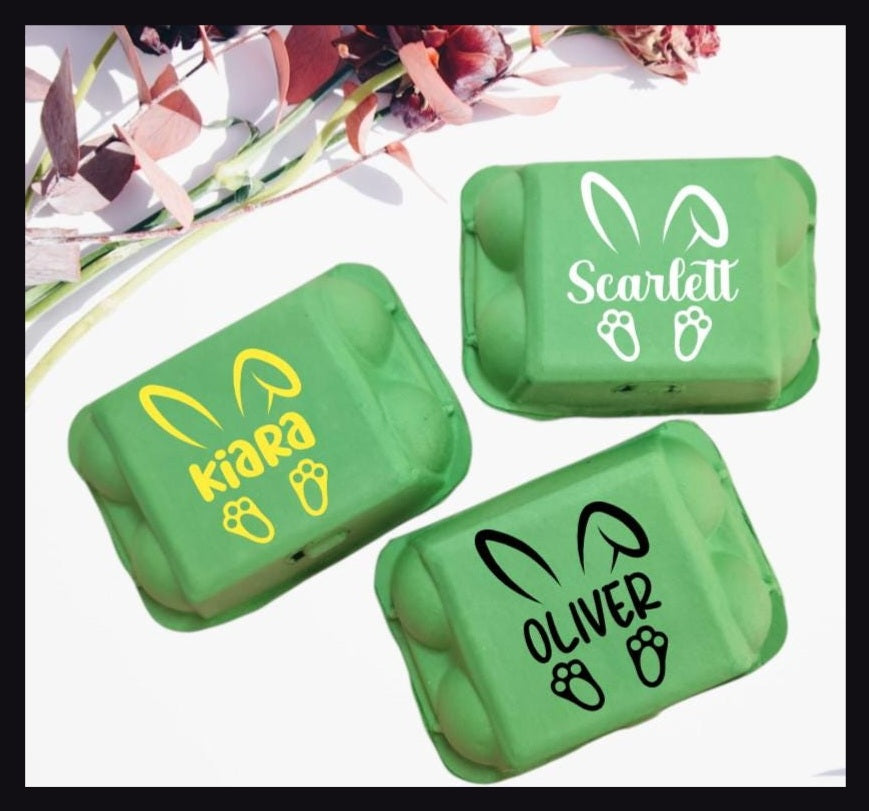 Personalised Easter Egg Carton | Custom Name Egg Holder | Easter Basket Filler