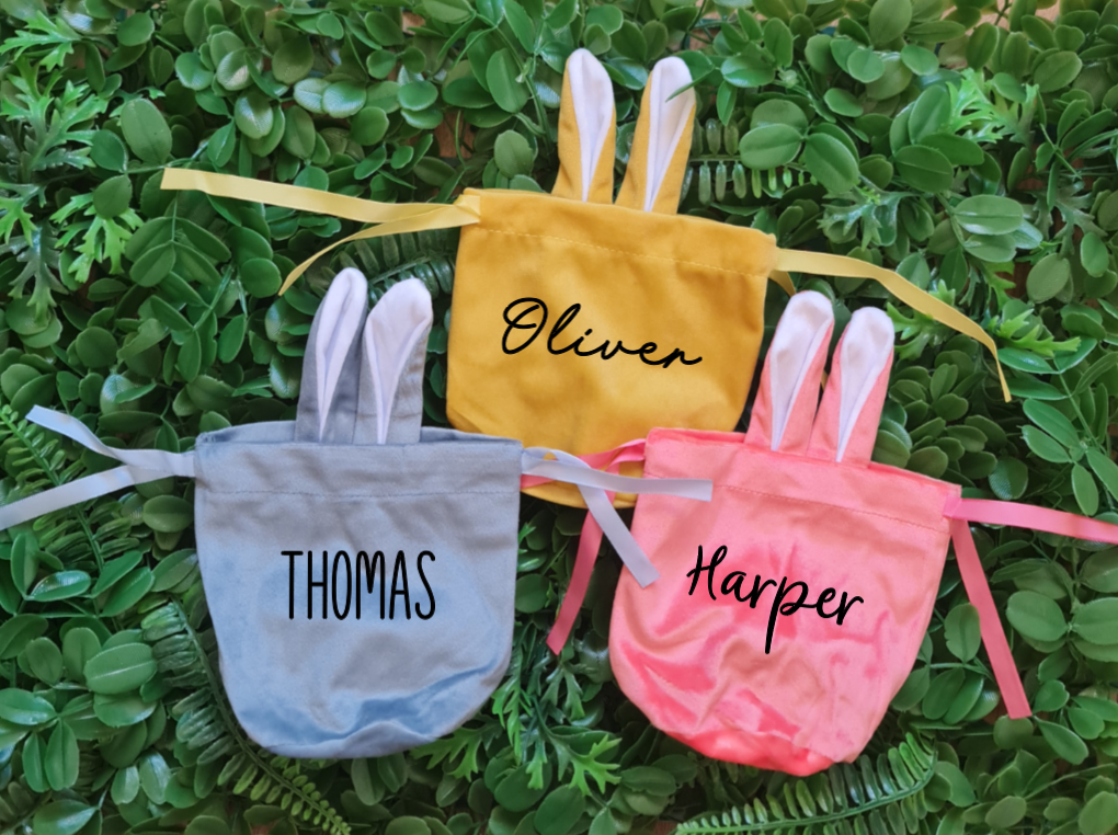 Personalised Velvet Bunny Gift Bag