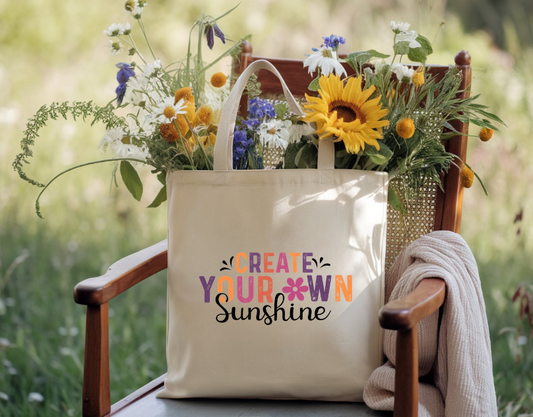 Create Your Own Sunshine Cotton Tote Bag