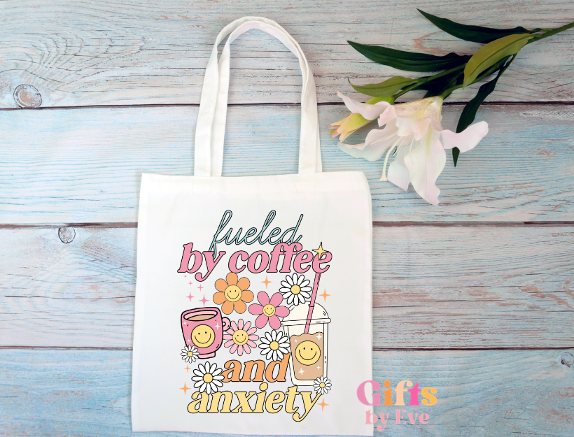 Caffeine & Anxiety Cotton Tote Bag