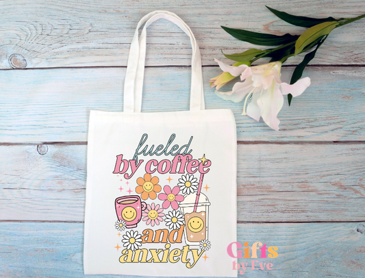 Caffeine & Anxiety Cotton Tote Bag