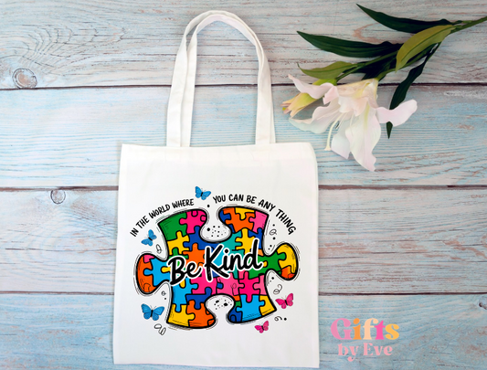 Autism Awareness Cotton Tote Bag