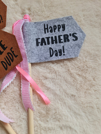 Happy Father's Day felt flag