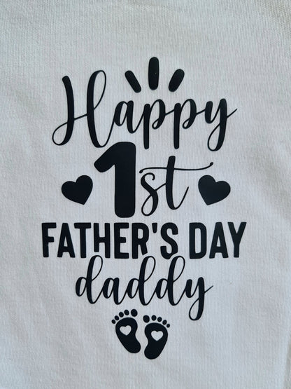 First Father's Day Baby Bodysuit: 100% Cotton Onesie