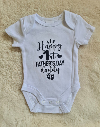 First Father's Day Baby Bodysuit: 100% Cotton Onesie