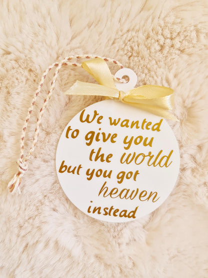 Baby Loss Memorial Ornament: Handmade Keepsake Decoration