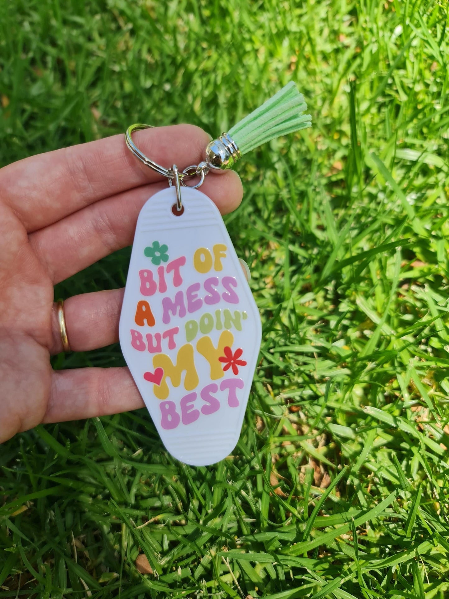 Motel keychain, acrylic keychain