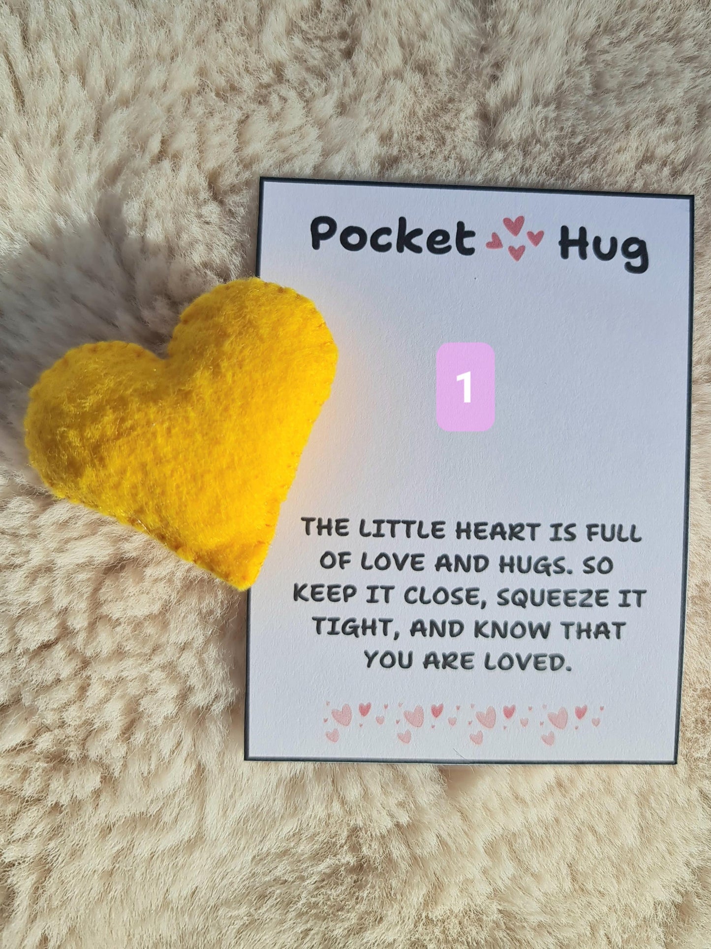 Handmade Felt Pocket Hug | Thinking of You Gift | Long Distance Hug Token | Friendship Keepsake | Miss You Gift | Send a Hug | Comfort Gift