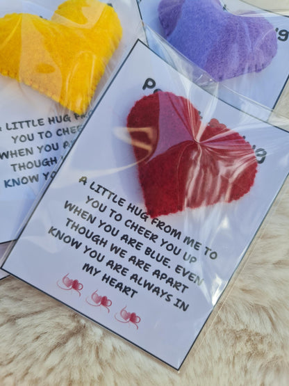 Handmade Felt Pocket Hug | Thinking of You Gift | Long Distance Hug Token | Friendship Keepsake | Miss You Gift | Send a Hug | Comfort Gift