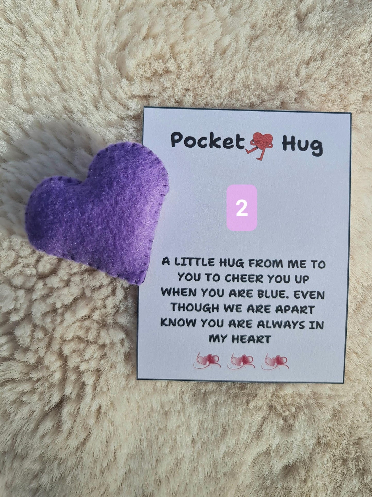 Handmade Felt Pocket Hug | Thinking of You Gift | Long Distance Hug Token | Friendship Keepsake | Miss You Gift | Send a Hug | Comfort Gift