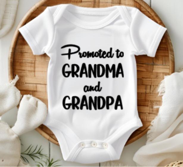 Baby Announcement Bodysuit for Grandparents  Surprise Grandma & Grandpa Reveal Outfit  Pregnancy Announcement