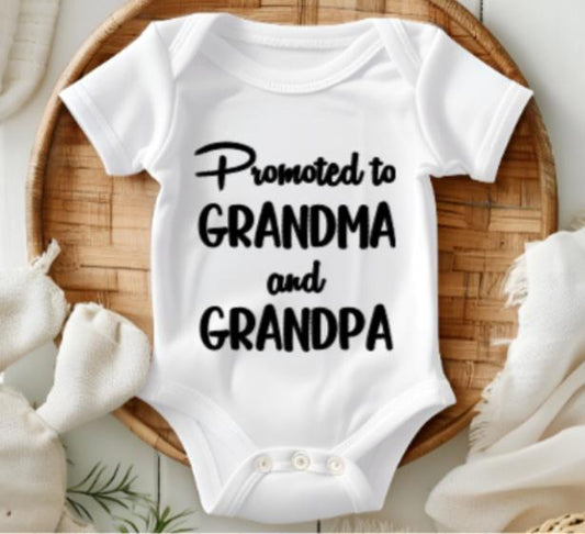 Baby Announcement Bodysuit for Grandparents  Surprise Grandma & Grandpa Reveal Outfit  Pregnancy Announcement