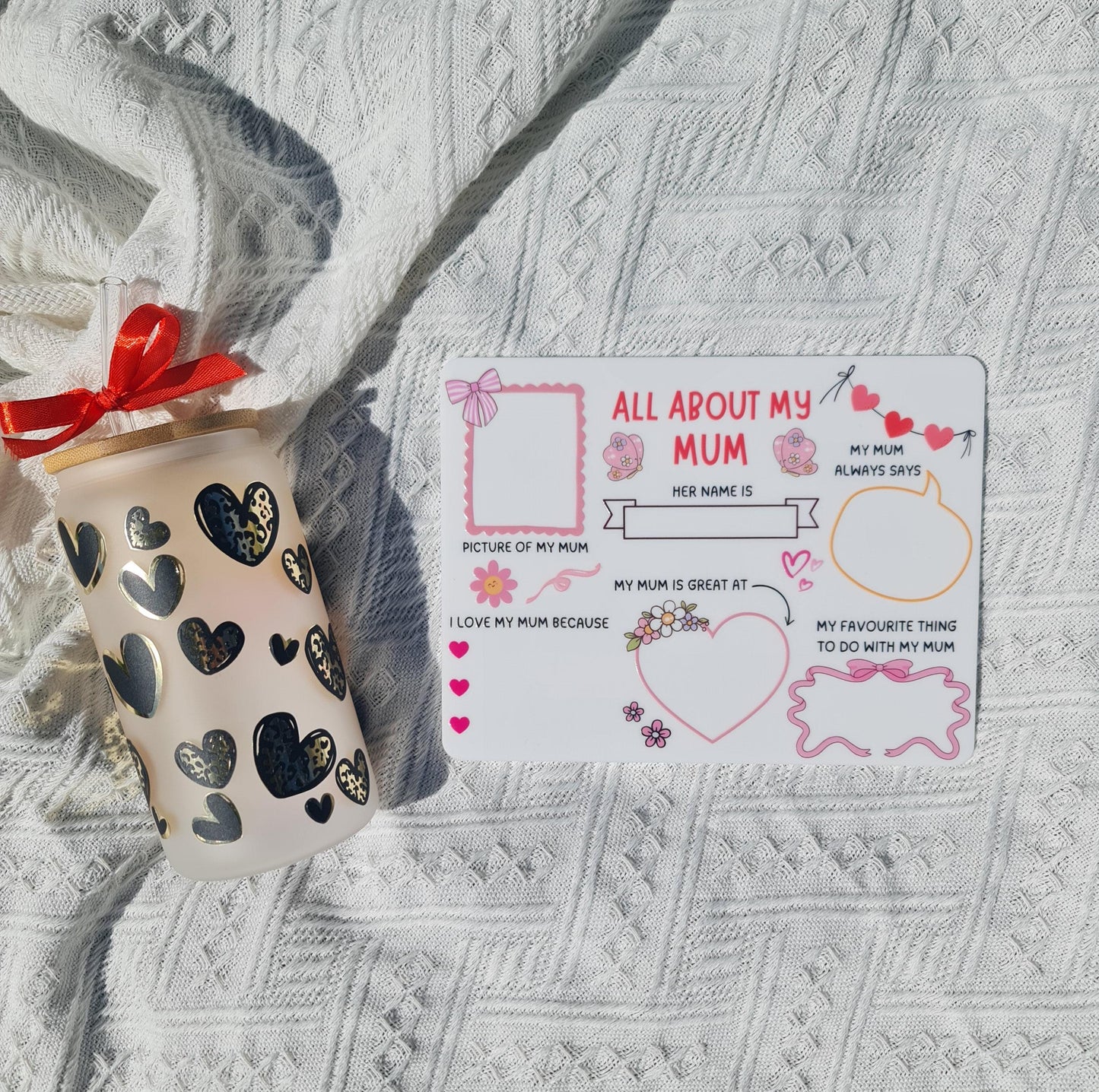 All about my mum reusable board for Mother's Day, mum gift, gift from kids, customisable, mum plaque