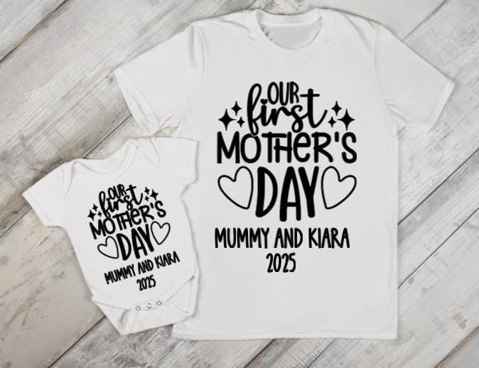 Our First Mother's Day matching outfit, Mummy and me, Personalised Mother's Day gift