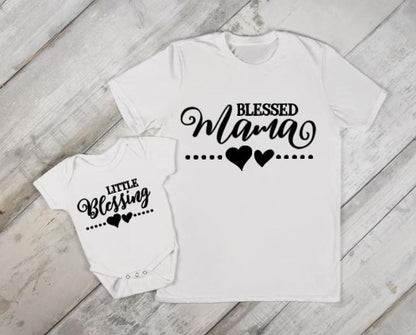 Mama and mini matching outfit, Mummy and me, Blessed mama, little blessing, Mother's Day gift