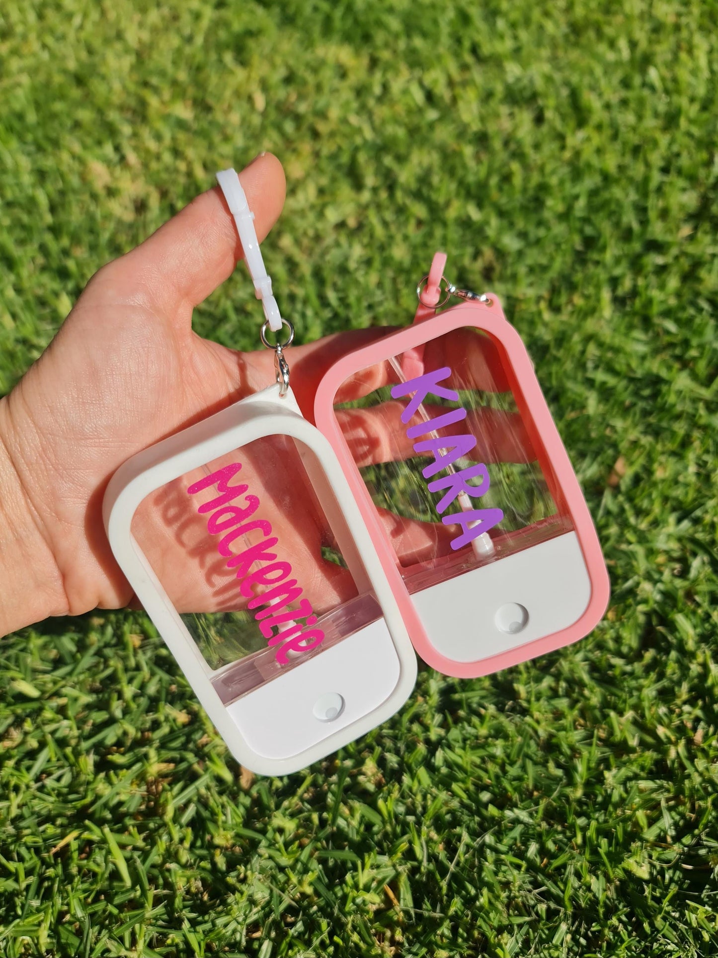 Personalized Refillable Travel Spray Bottle, 50ml Hand Sanitizer with Clip