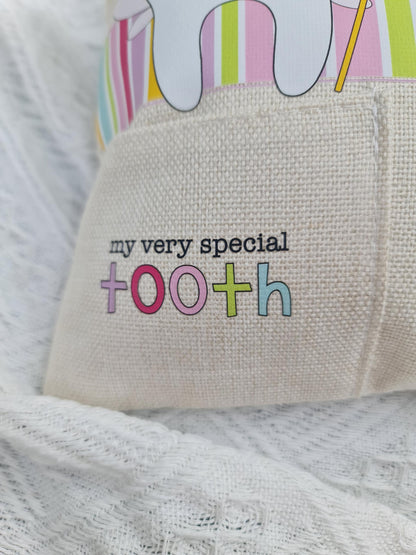 Personalised Tooth Fairy Pillow | Custom Tooth Fairy Cushion | Kids Tooth Holder | Lost Tooth Keepsake | Gift for Children