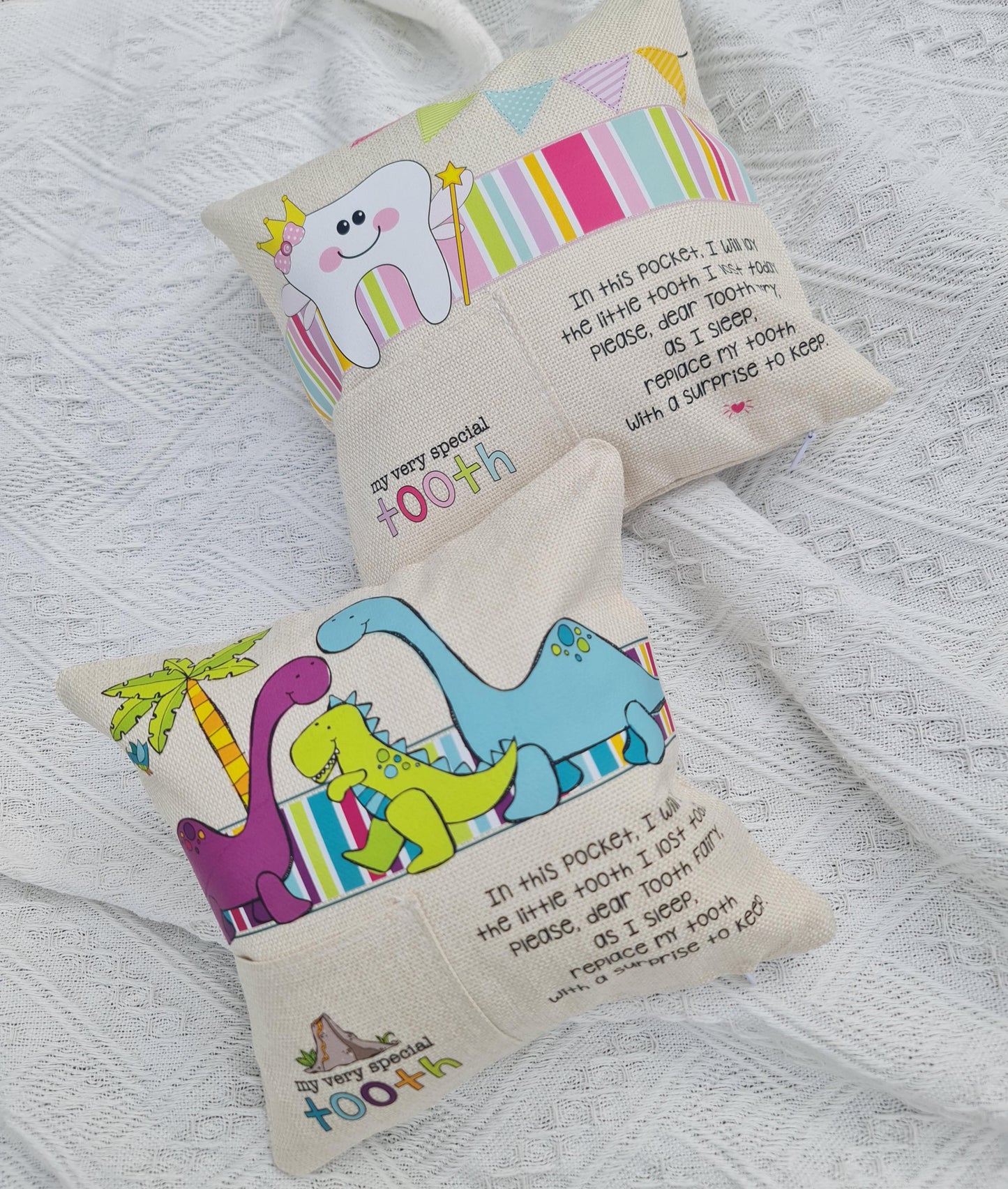 Personalised Tooth Fairy Pillow | Custom Tooth Fairy Cushion | Kids Tooth Holder | Lost Tooth Keepsake | Gift for Children