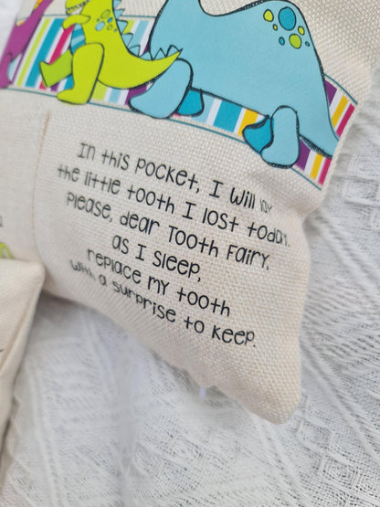Personalised Tooth Fairy Pillow | Custom Tooth Fairy Cushion | Kids Tooth Holder | Lost Tooth Keepsake | Gift for Children