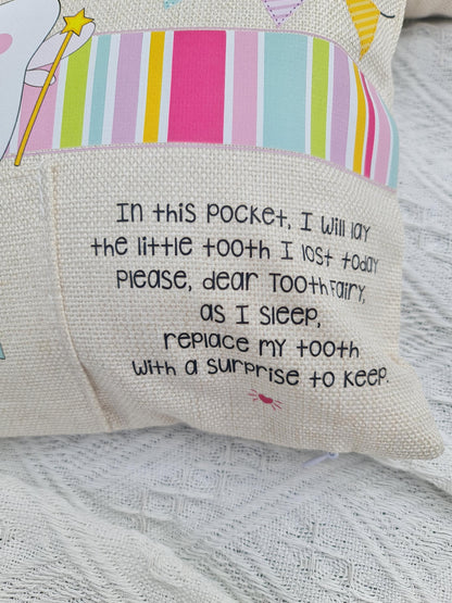 Personalised Tooth Fairy Pillow | Custom Tooth Fairy Cushion | Kids Tooth Holder | Lost Tooth Keepsake | Gift for Children