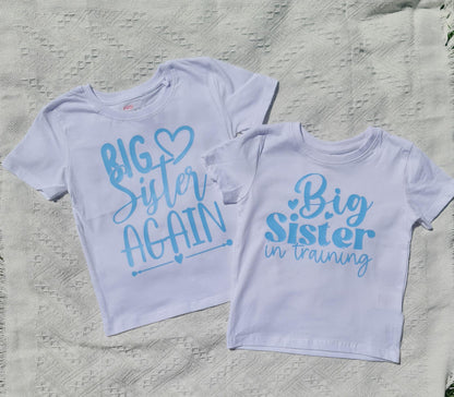 Big Sister again, baby announcement t-shirt, new baby, going to be a big sister