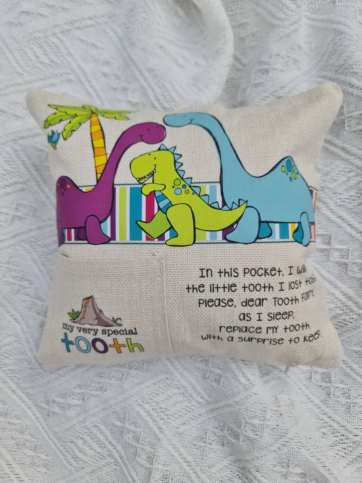 Personalised Tooth Fairy Pillow | Custom Tooth Fairy Cushion | Kids Tooth Holder | Lost Tooth Keepsake | Gift for Children