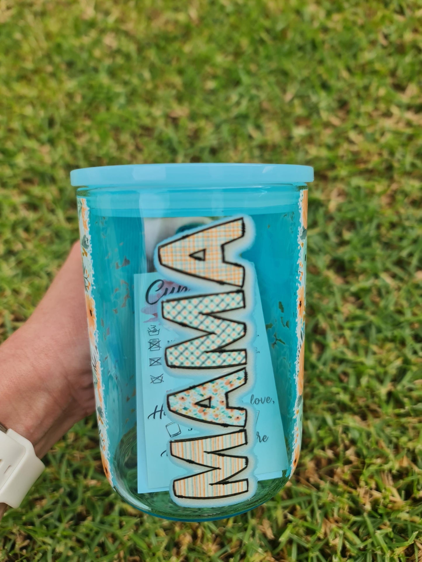 Best mum glass cup, glass coffee mug, mama glass tumbler, Mama tea cup, glass cup with handle, gift for mum
