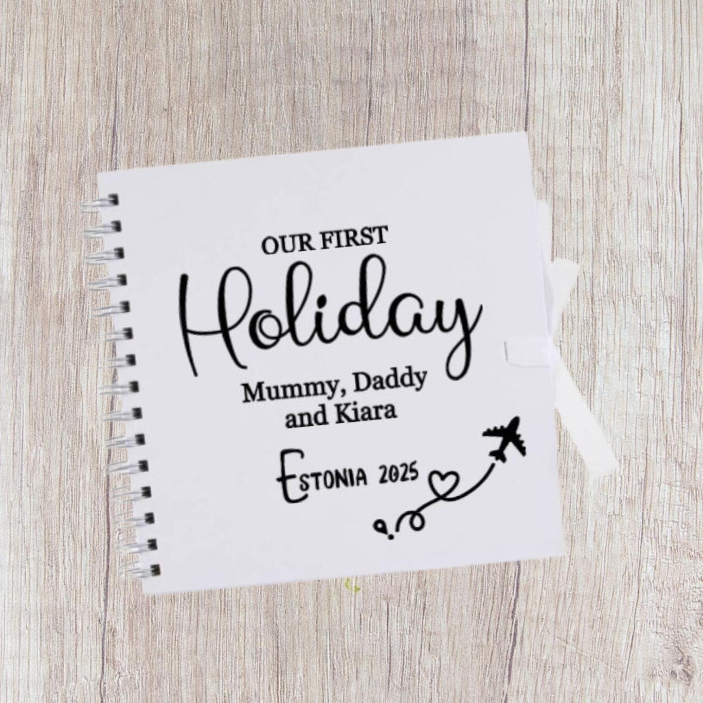 First Family Holiday Scrapbook | Travel Memory Book for Couples | First Holiday Photo Album | Travel Gift | Our First Trip Together