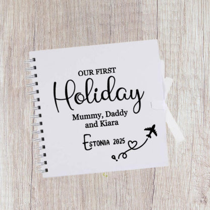 First Family Holiday Scrapbook | Travel Memory Book for Couples | First Holiday Photo Album | Travel Gift | Our First Trip Together