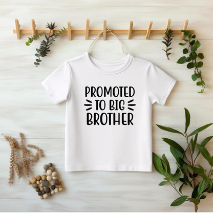 Promoted to Big Brother Shirt | Toddler & Kids T-Shirt | Sibling Pregnancy Announcement Outfit | New Big Brother Gift Idea