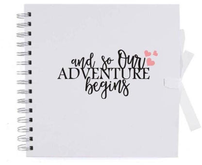 And So Our Adventure Begins Scrapbook | Travel Memory Book | Wedding Guest Book | Adventure Photo Album | Keepsake Gift