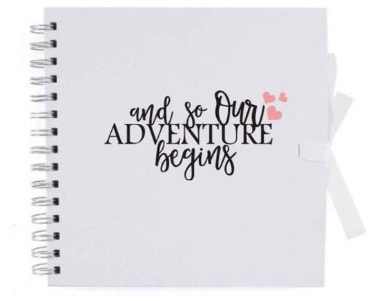 And So Our Adventure Begins Scrapbook | Travel Memory Book | Wedding Guest Book | Adventure Photo Album | Keepsake Gift