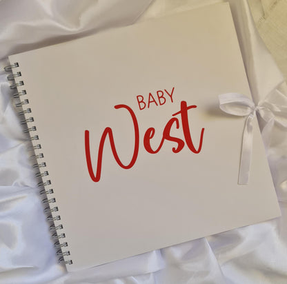 Personalised Baby Memory Book / Scrapbook | Custom New Baby Keepsake | Newborn Milestone Journal | Baby Shower Gift