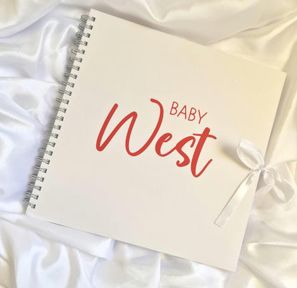 Personalised Baby Memory Book / Scrapbook | Custom New Baby Keepsake | Newborn Milestone Journal | Baby Shower Gift