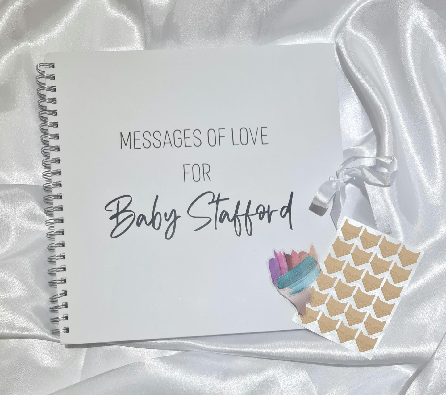 Personalised Baby Memory Book  Messages of Love | Letters to Baby Keepsake | Newborn Gift | Baby Shower Gift