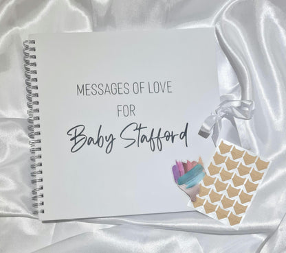Personalised Baby Memory Book  Messages of Love | Letters to Baby Keepsake | Newborn Gift | Baby Shower Gift