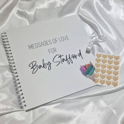 Personalised Baby Memory Book  Messages of Love | Letters to Baby Keepsake | Newborn Gift | Baby Shower Gift