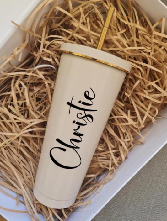 Personalised Bridesmaid Tumbler 25oz | Bridal Party Stainless Steel Cup | Custom Name Cup