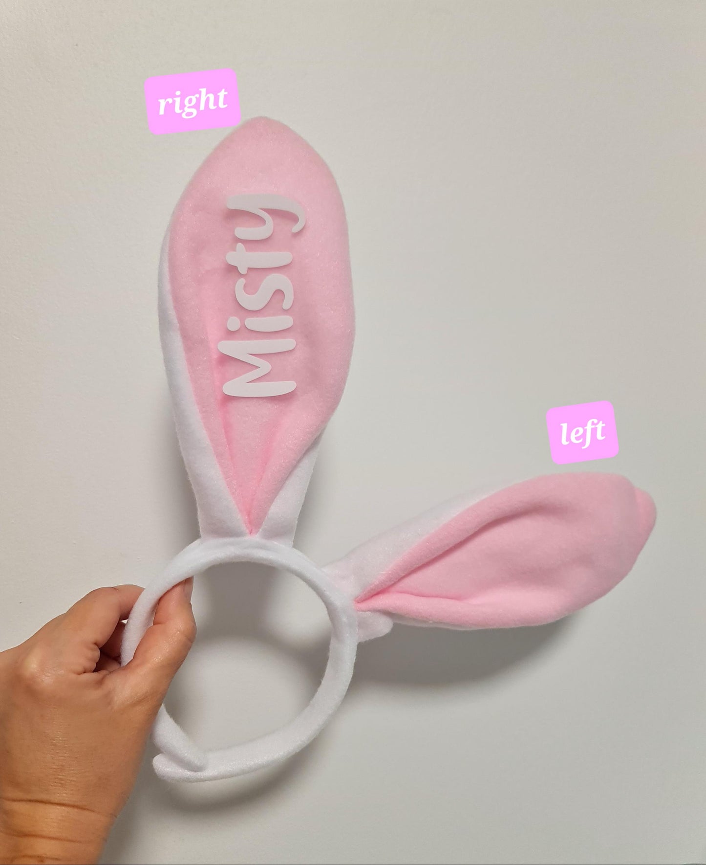 Personalised Easter Bunny Ears | Custom Name Bunny Headband | Easter Basket Filler | Kids Easter Gift