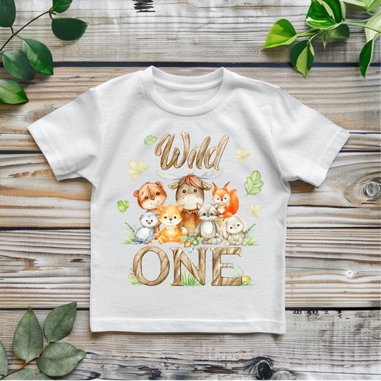 Wild One Birthday T-Shirt  Safari First Birthday Outfit
