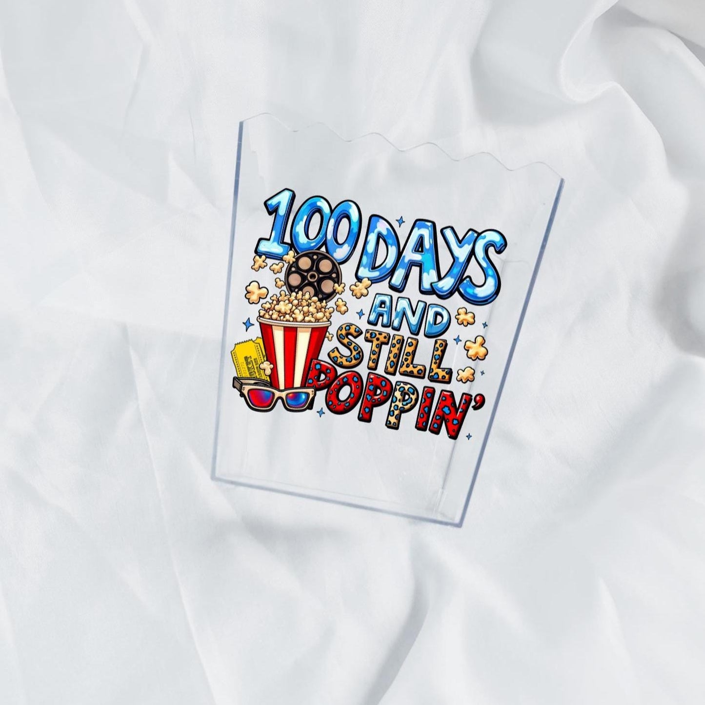 Personalised 100 Days of School “Still Poppin Popcorn Bucket, Custom Movie Night Snack Box