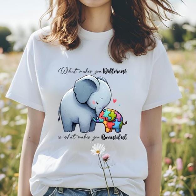 Different Is Beautiful Autism Shirt, Autism Awareness Tee, Kindness & Inclusion
